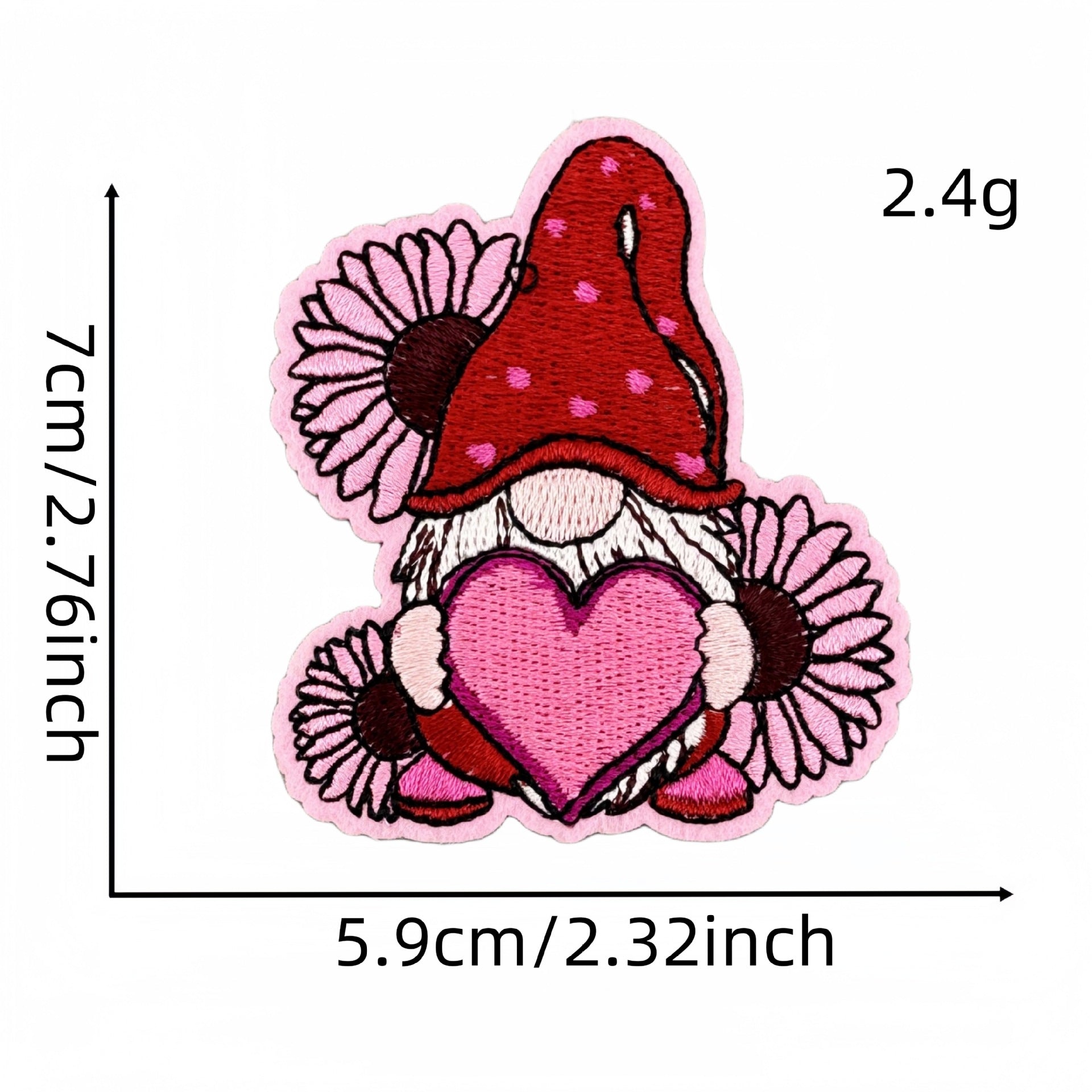 Wholesale Valentine' s Day Pink Love Cartoon Embroidery DIY Patches