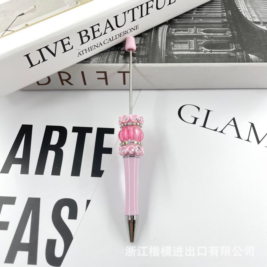 Wholesale Cute Petal Beadable Pen Personalized Cartoon Beadable Pens