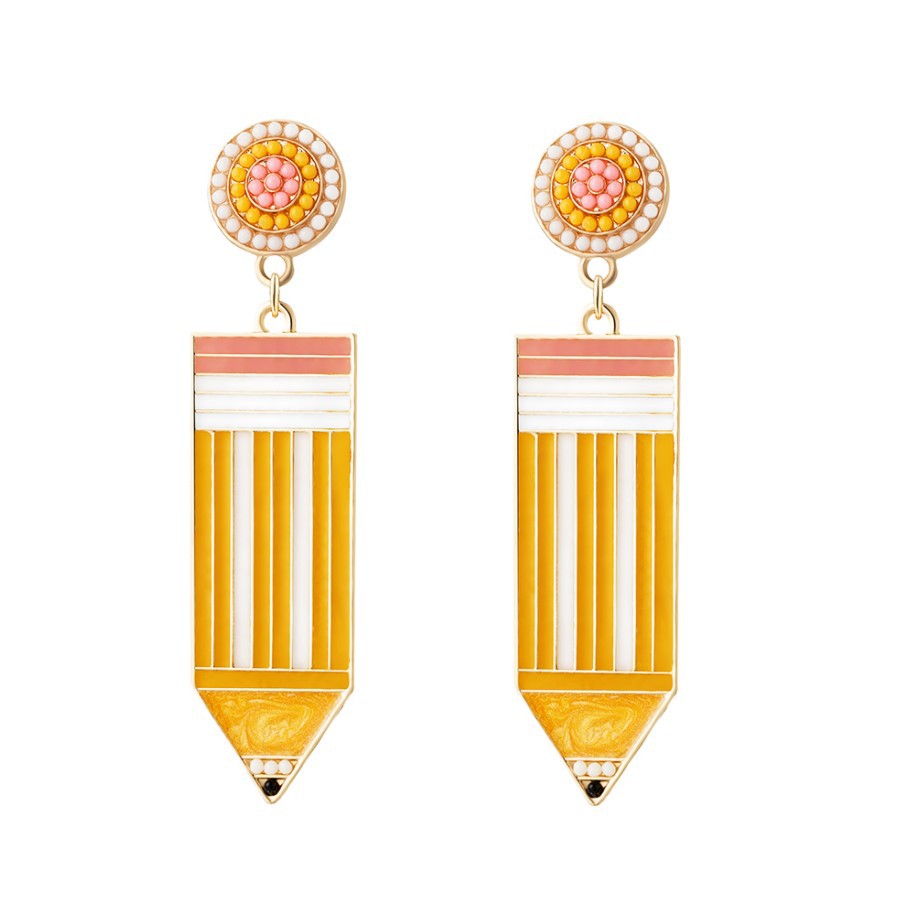 Wholesale Candy Rice Ball Teacher's Day Apple Earrings