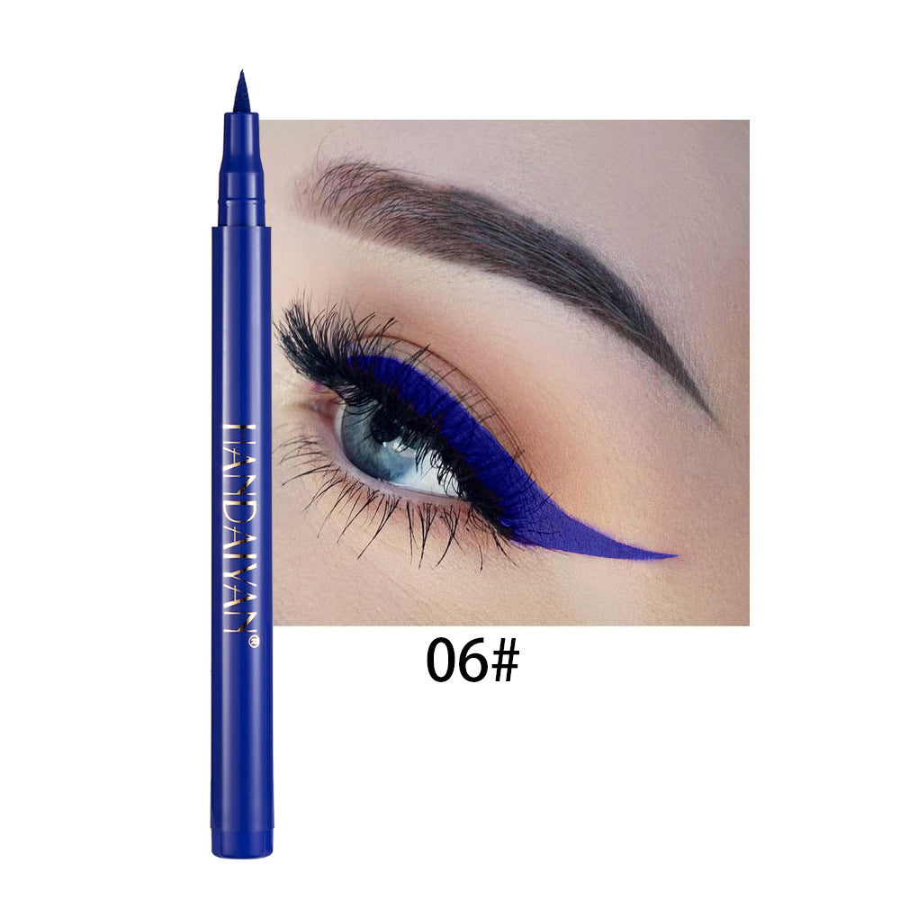 Wholesale Rainbow DIY Color Eyeliner Liquid Is Not Easy To Smudge Matte Eyeliner Pen