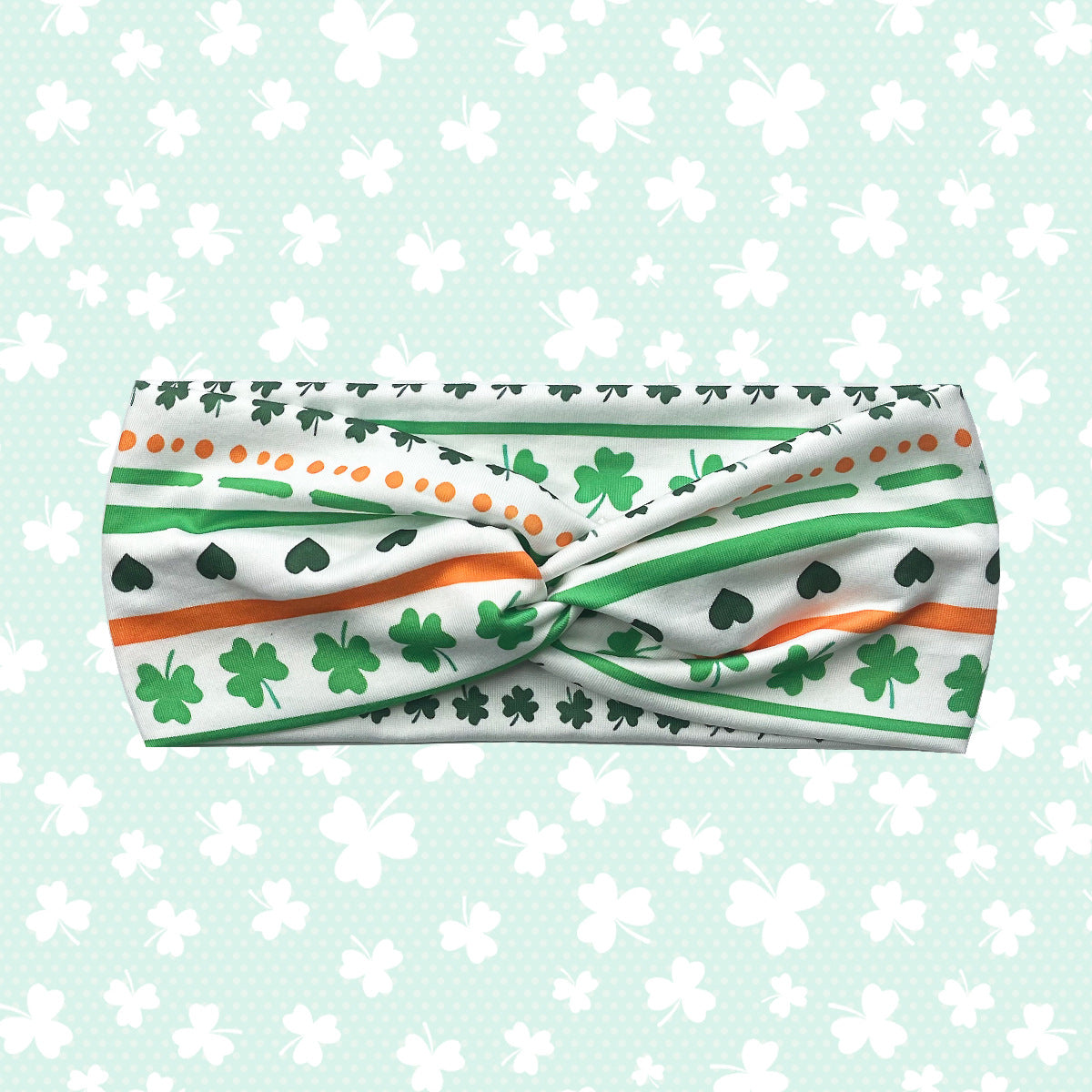 Wholesale St.  Patrick' s print cross clover elastic headband