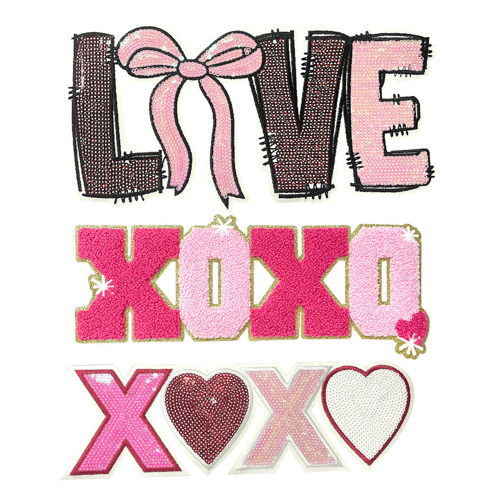 Wholesale Valentine' s Day LOVE 15cm Towel  Cloth DIY Patches