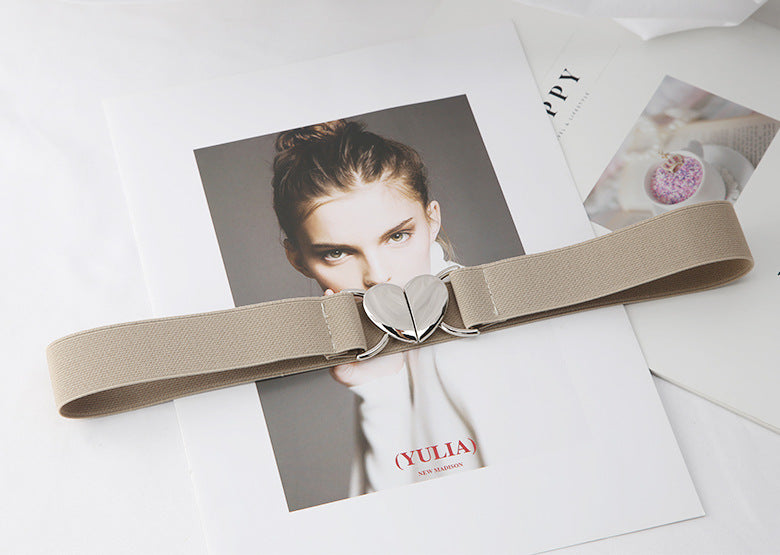 Whoelsale PU Valentine's Day Women's Love Buckle Thin Belt