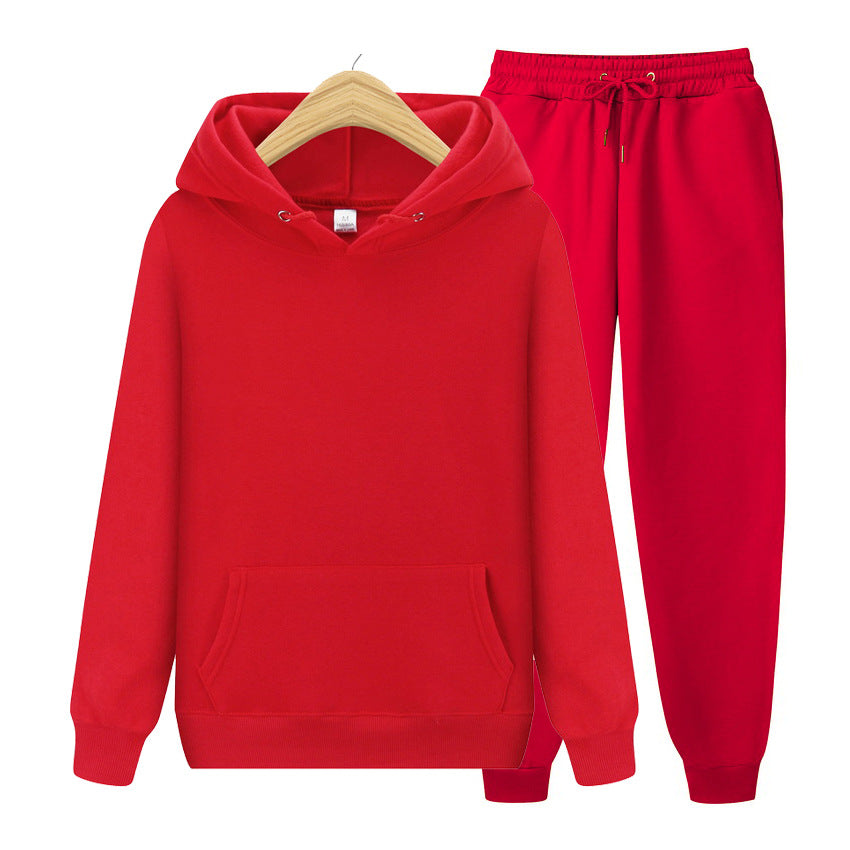 Wholesale Autumn and Winter Solid Color Sweatshirt Sports Suit