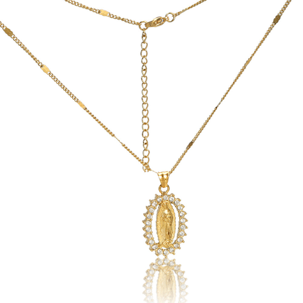 Wholesale Virgin Mary Pendant Jewelry Stainless steel Necklace Accessories Light Luxury