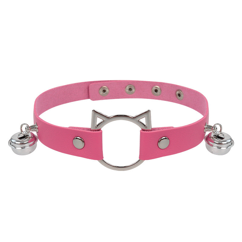 Wholesale Personalized cat head leather collar