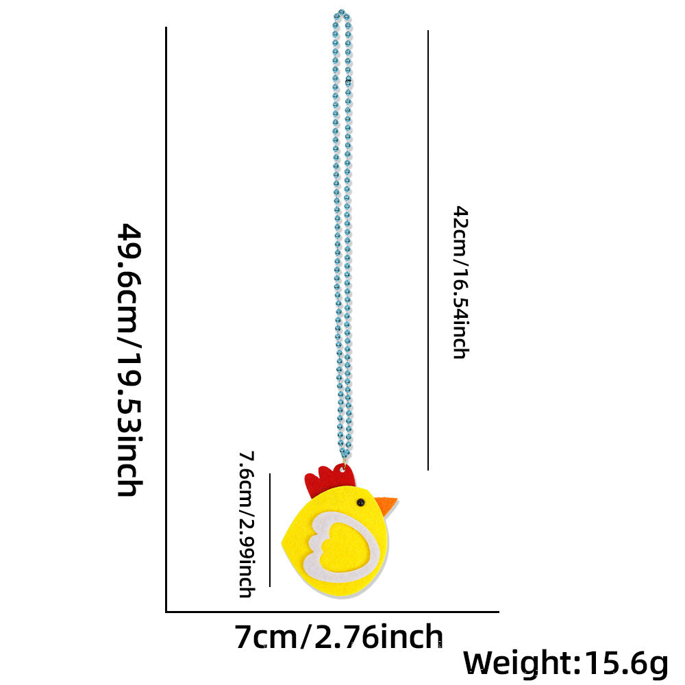 Wholesale  Easter Necklace Children' s Spring Rabbit Egg Necklaces