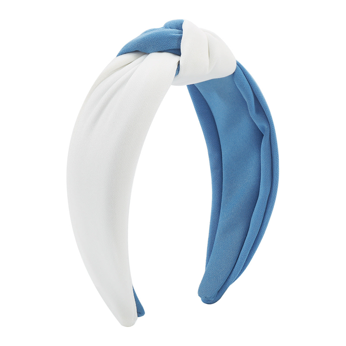 Wholesale Wide Edge Knotting and Color Blocking Fabric Hairbands