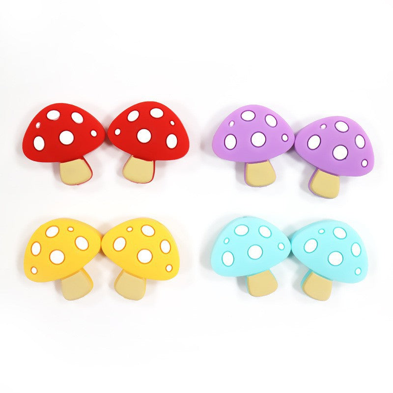 Wholesale 10pcs Colorful Mushroom Cartoon Focal Beads
