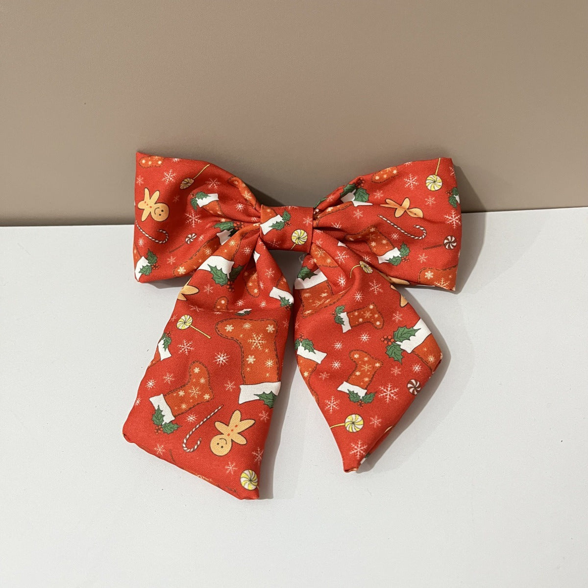 Wholesale Fabric knotted  green and red striped plaid solid color knotted wide-brimmed hairpin