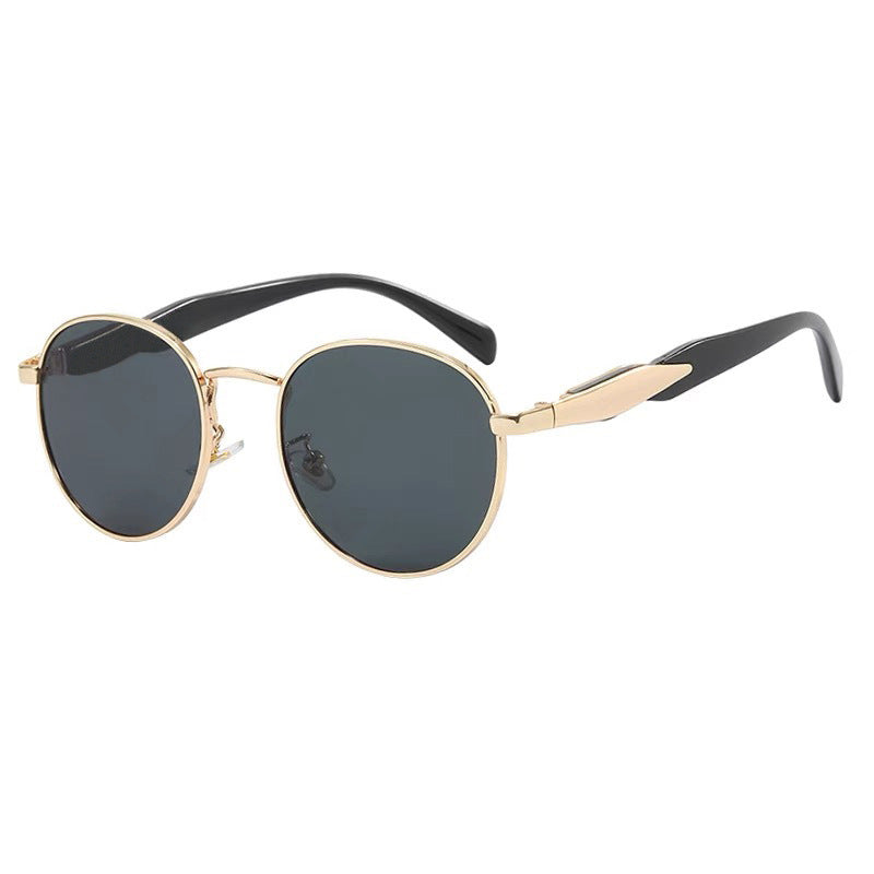 Wholesale Oval Metal Sunglasses Retro Eyewear