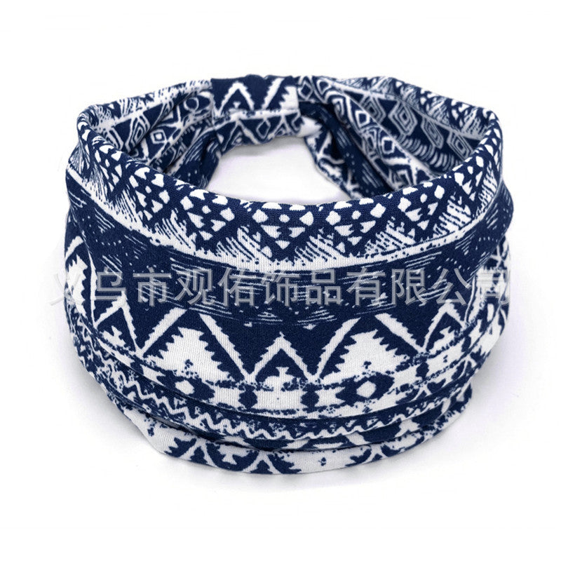 Wholesale Printed Women's Wide-brimmed Sports Women's Sweat-absorbing Headscarf