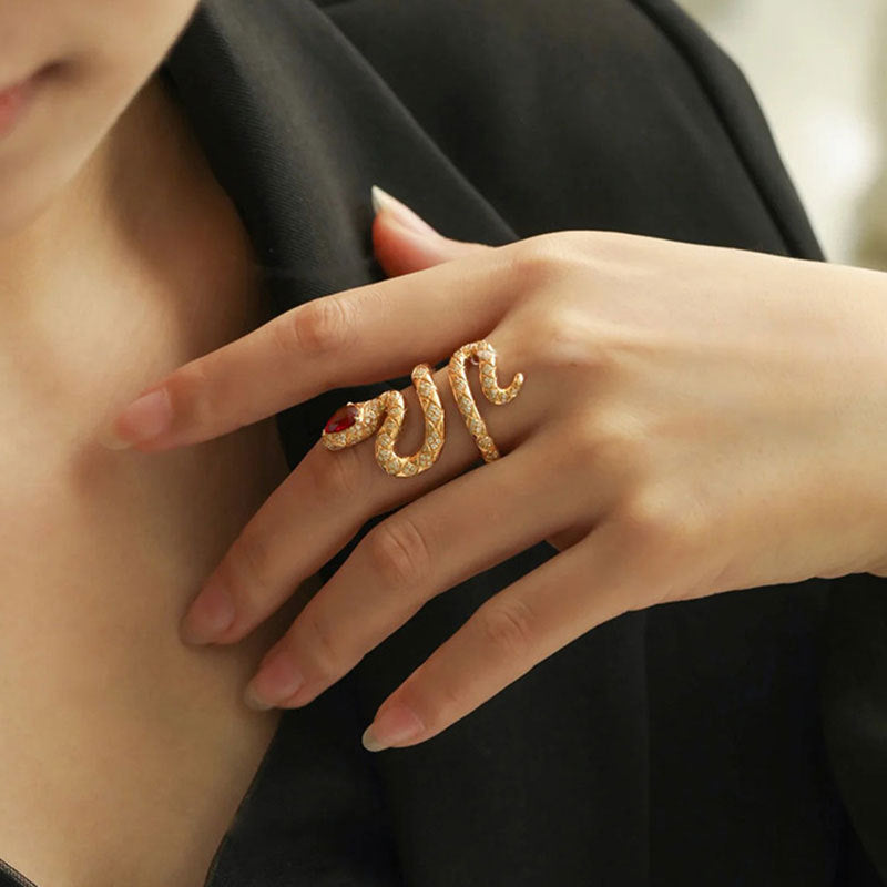 Wholesale Gothic Snake Open Ring Halloween Gift Ring