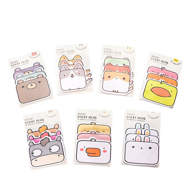 Wholesale 10pcs Cartoon animals of various kinds sticky notes