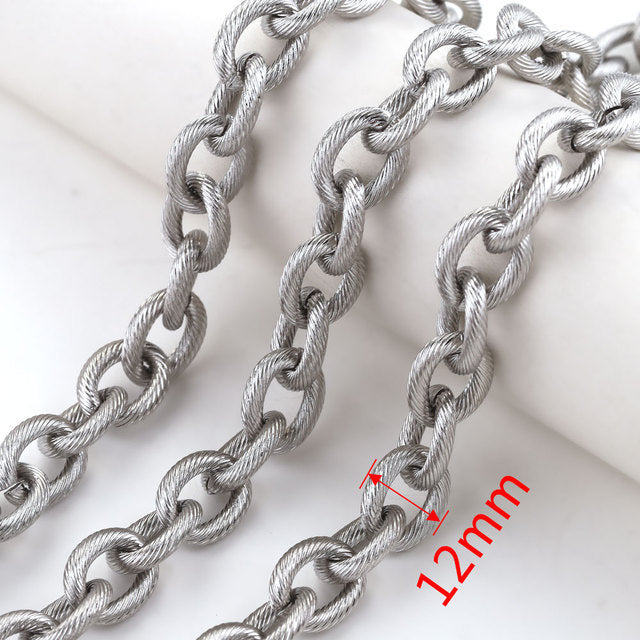 Wholesale 5 rolls - 500 cm various styles of stainless steel punk chain