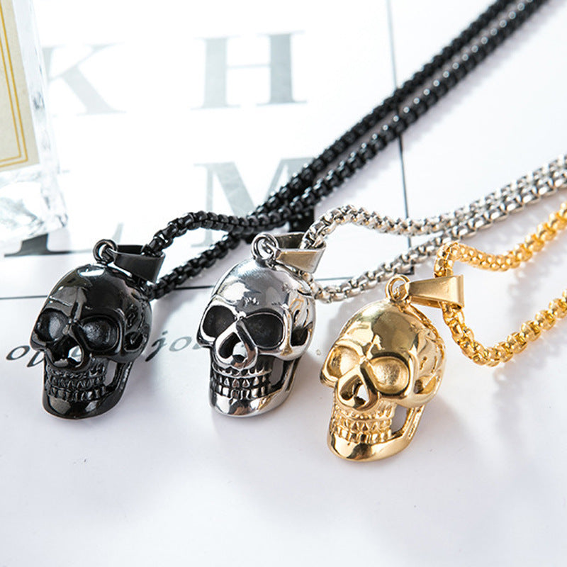 Wholesale Punk Non-mainstream Exaggerated Personality Skull Fashion Necklaces