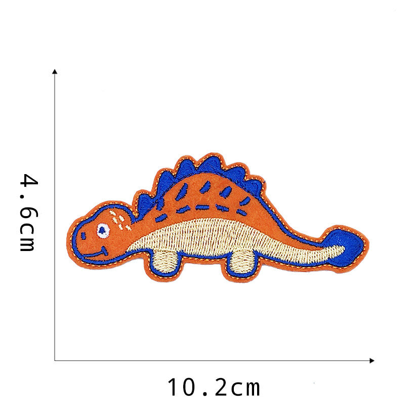 Wholesale Polyester Cartoon Embroidered Patch Iron On Dinosaur Badge For Clothing OLY Exclusive