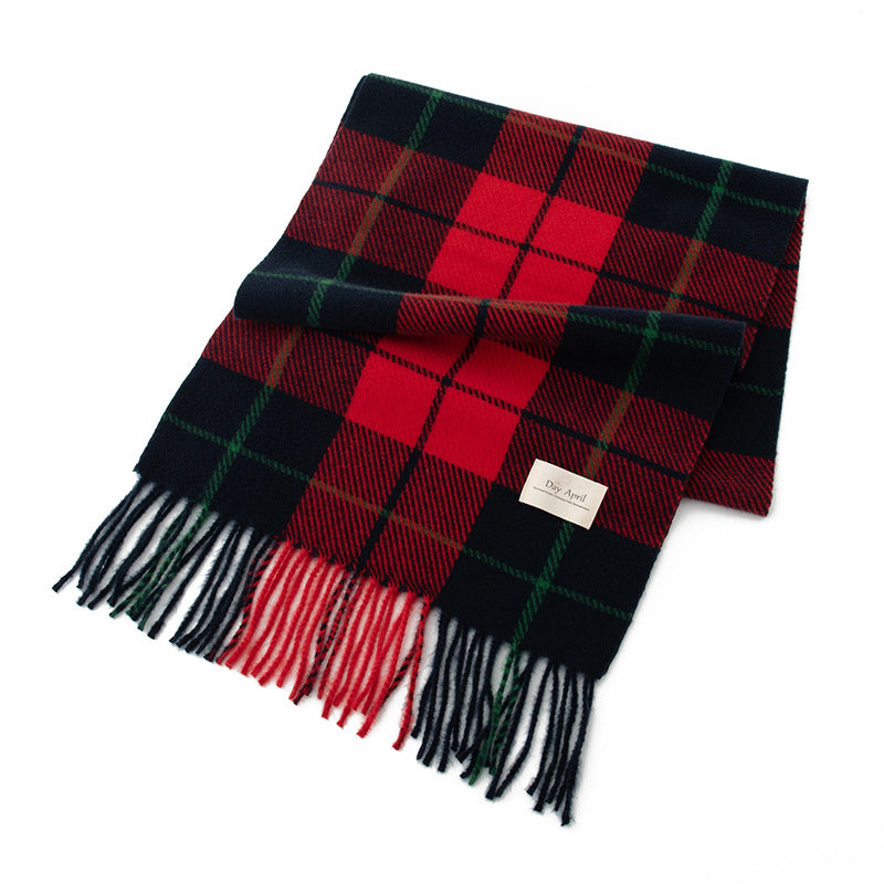 Wholesale Cashmere Feel Autumn/winter Christmas Plaid Scarf