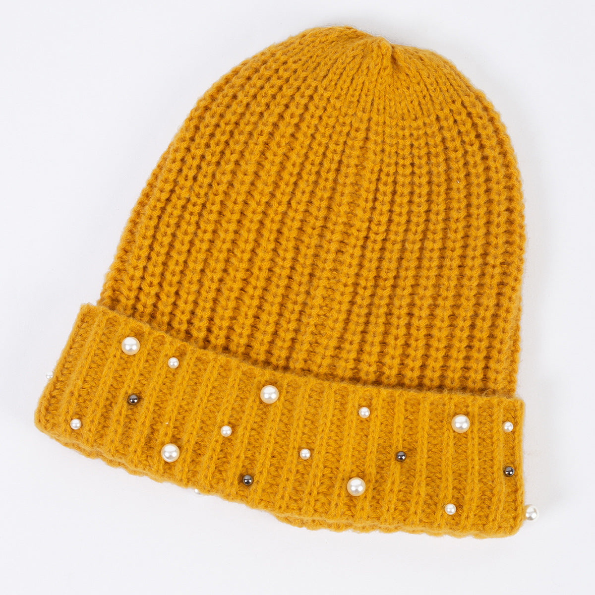 Wholesale Knitted Hats, Pearl Wool Hats, Thickened Warm Hats