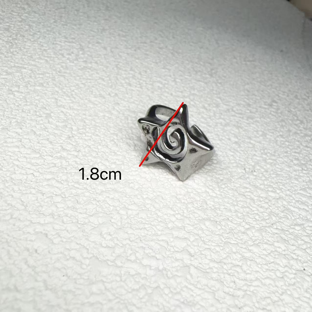 Wholesale Cool style three-dimensional star-shaped open ring