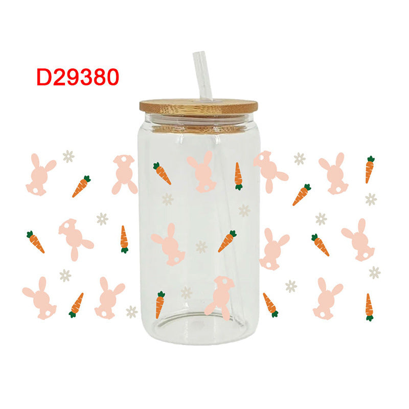 Wholesale Cute cartoon multicolor 16oz Cup UV DTF Wraps