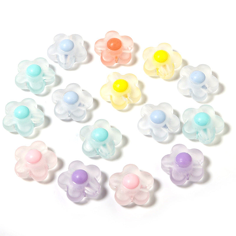 Wholesale Acrylic Transparent Candy Colored Flower Beads