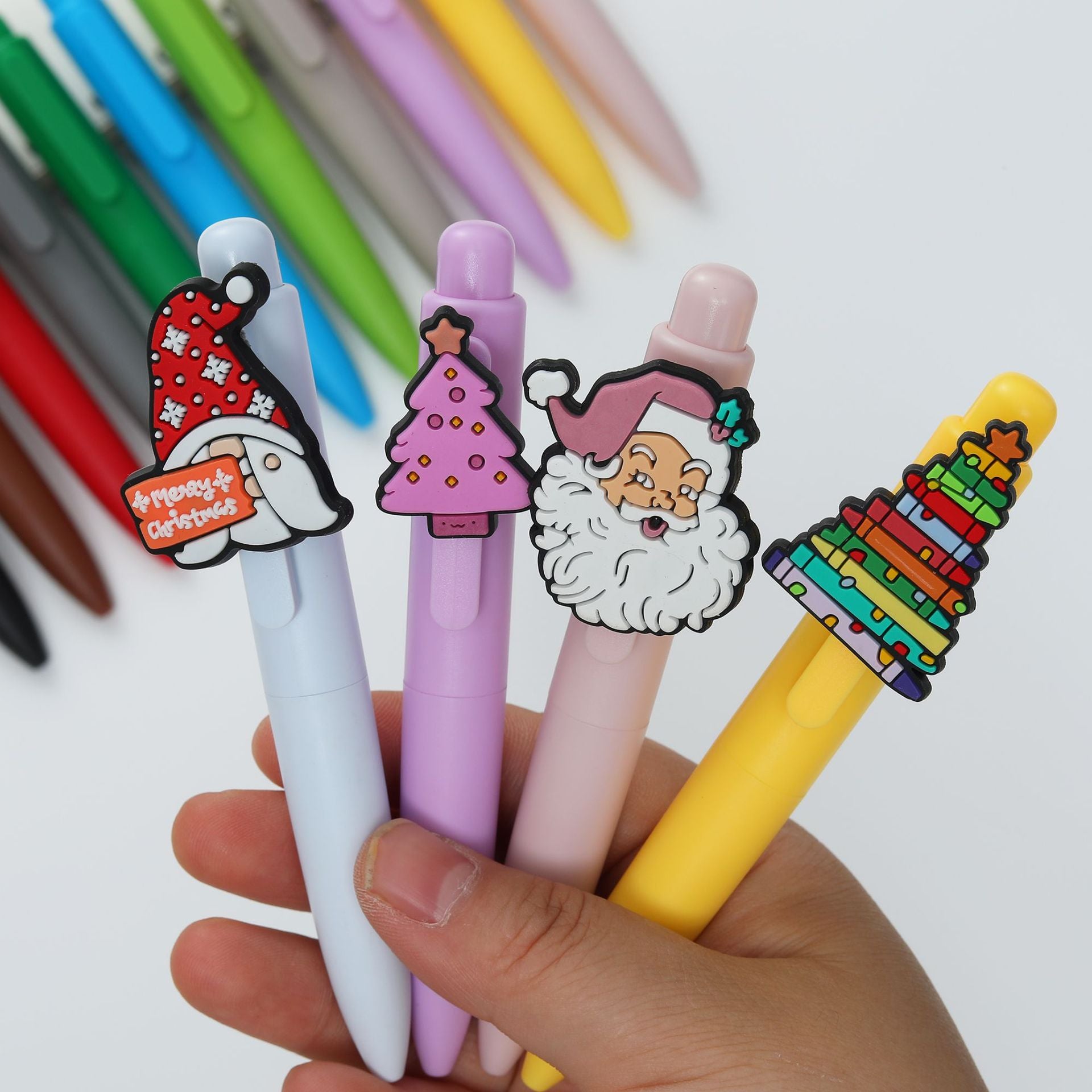 Wholesale Cute Christmas macaron stickers for pressing with a gel Plastic Pen