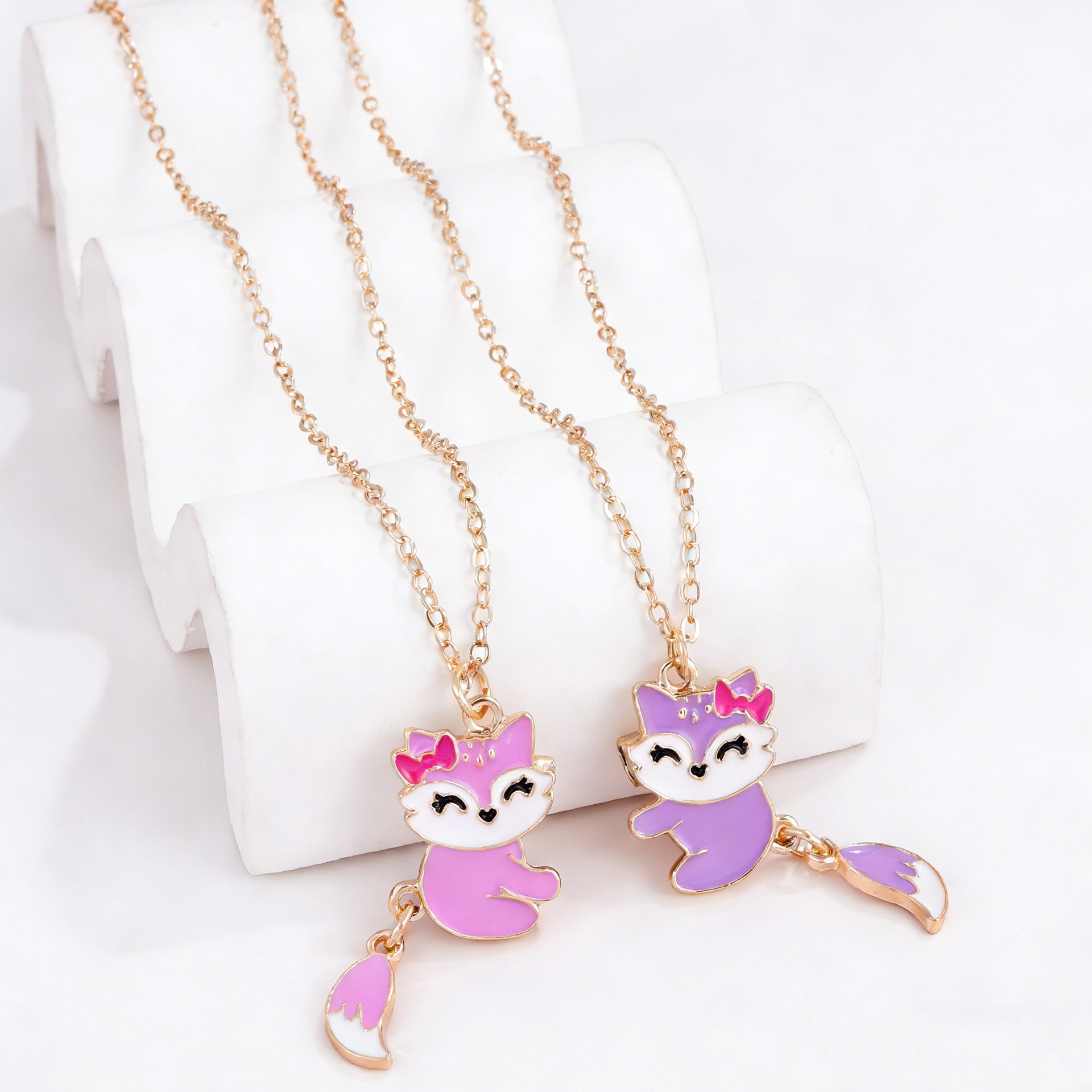 Wholesale Cartoon Animal Fox Best Friend Children' s Necklace