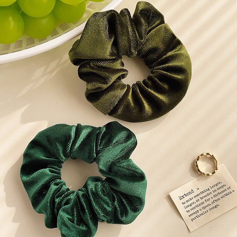 Wholesale Velvet Creative Zipper Pig Intestine Pleated Ponytail Head Rope