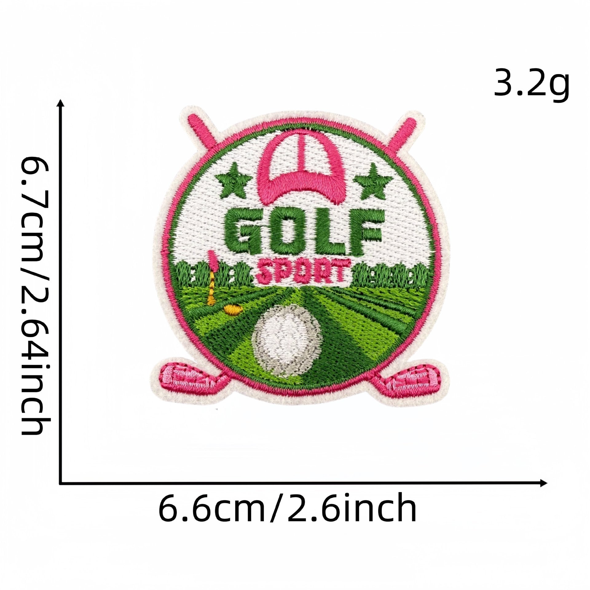 Wholesale Cartoon Sports Golf Pink Series Embroidery DIY Patches