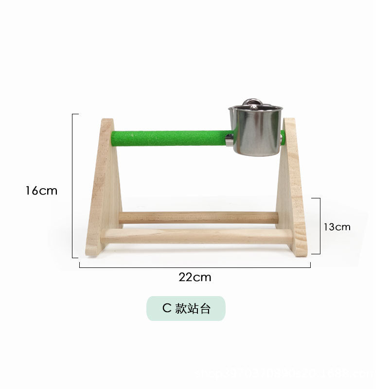Wholesale Parrot Desktop Training Stand Solid Wood Stand