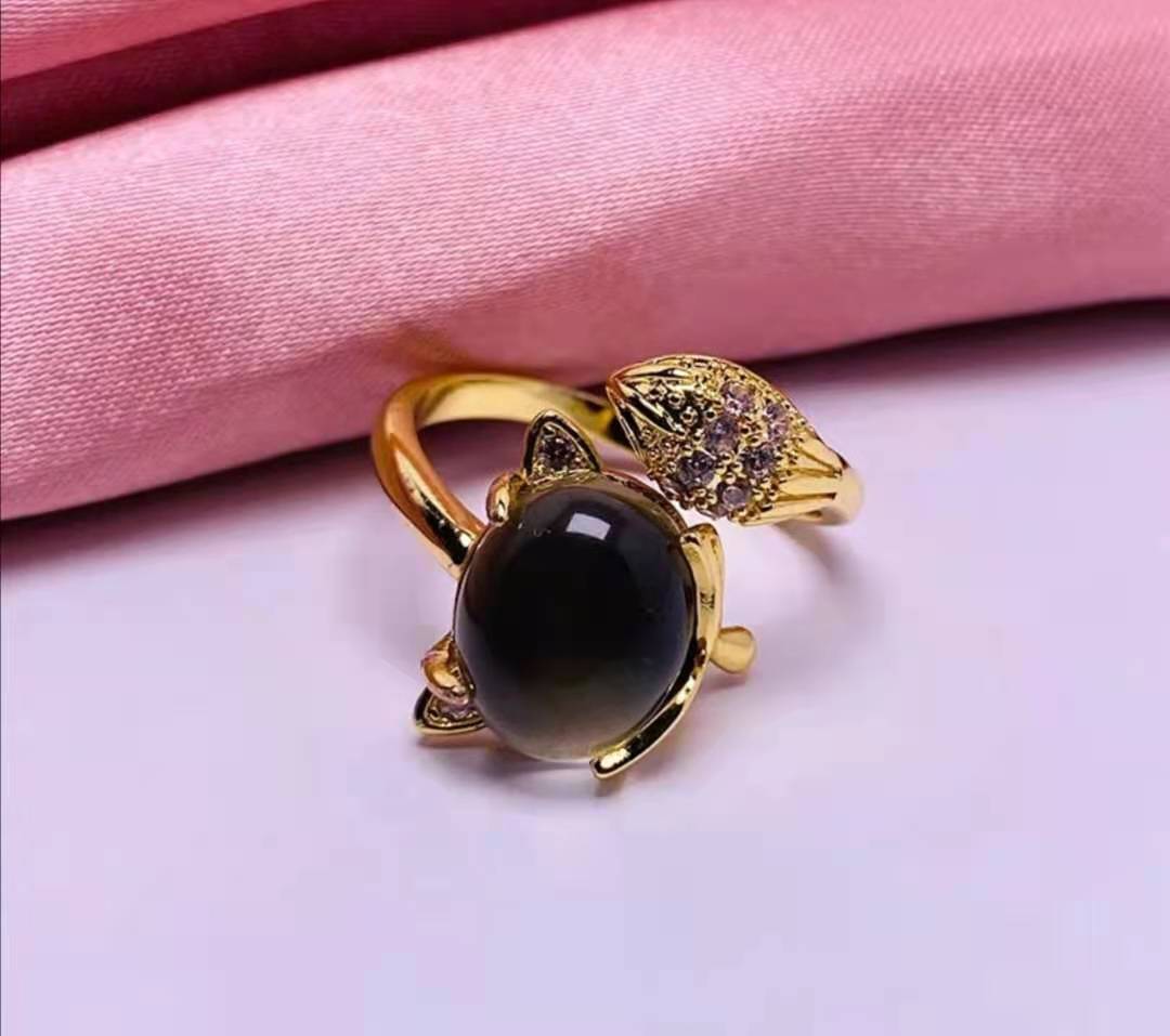 Wholesale Temperature-sensitive color-changing Fox jewelry simple Valentine's Day ring