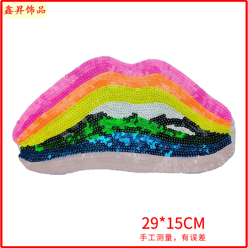 Wholesale  13pcs Cartoon Sequins Embroidered Cloth Stickers Garment Decoration Accessories Bead Patch Stickers