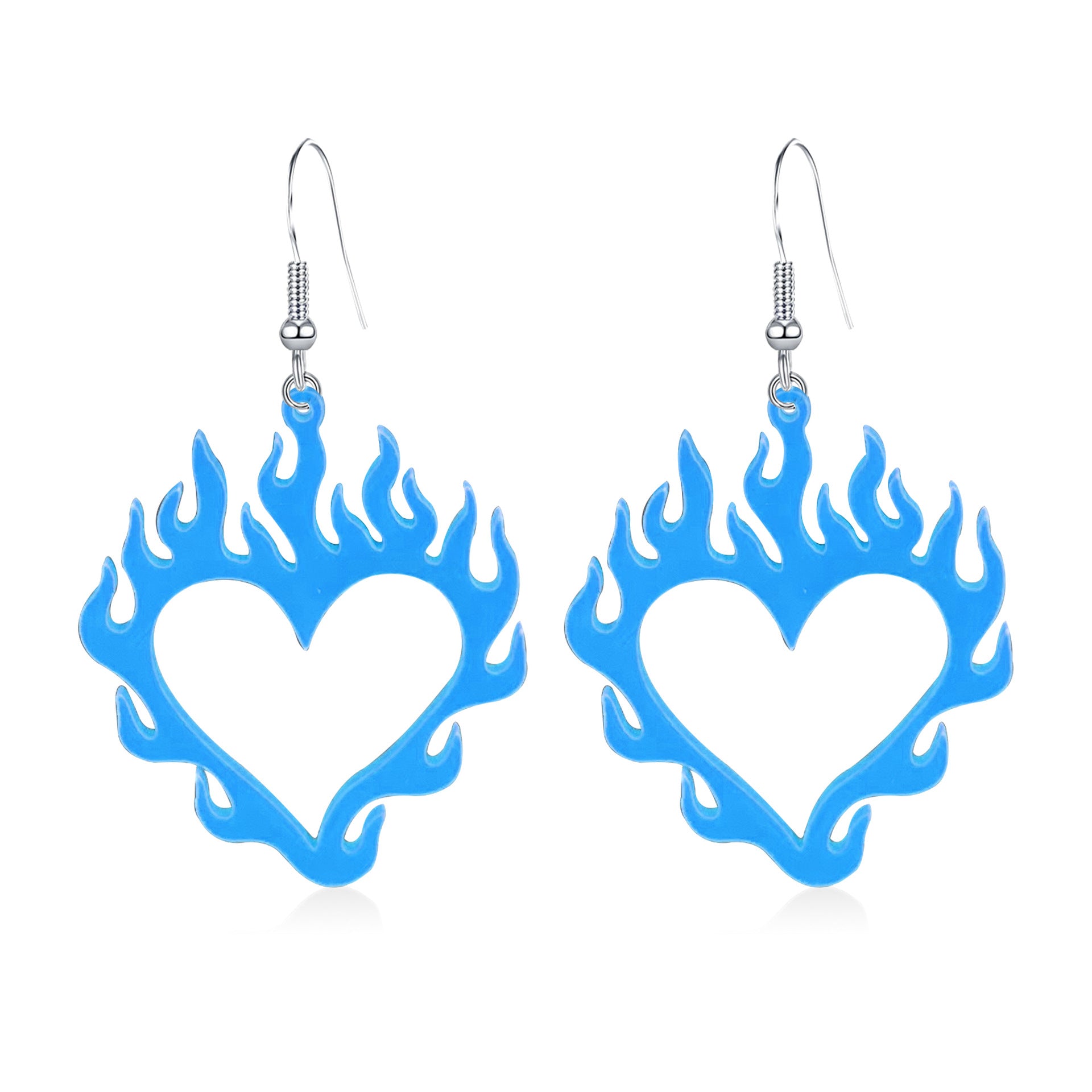 Wholesale Halloween Heart Flame Acrylic Earrings
