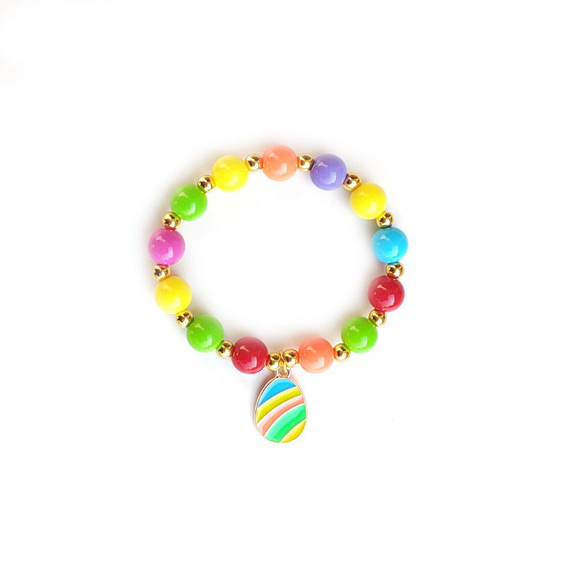 Wholesale Easter Egg Acrylic Beaded Accessories  Bracelet