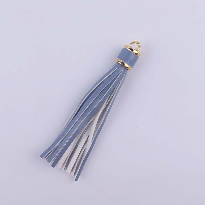 Wholesale Leather Tassel Edging Long Pendant Gold Hanging Clock Keychain Accessories
