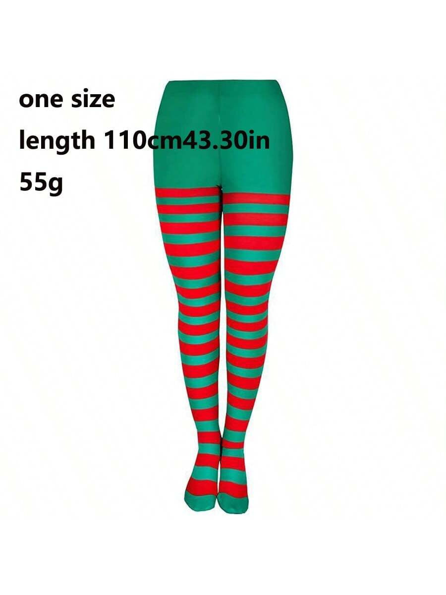 Wholesale Christmas Cosplay Props Red and White Striped One-piece Christmas Socks