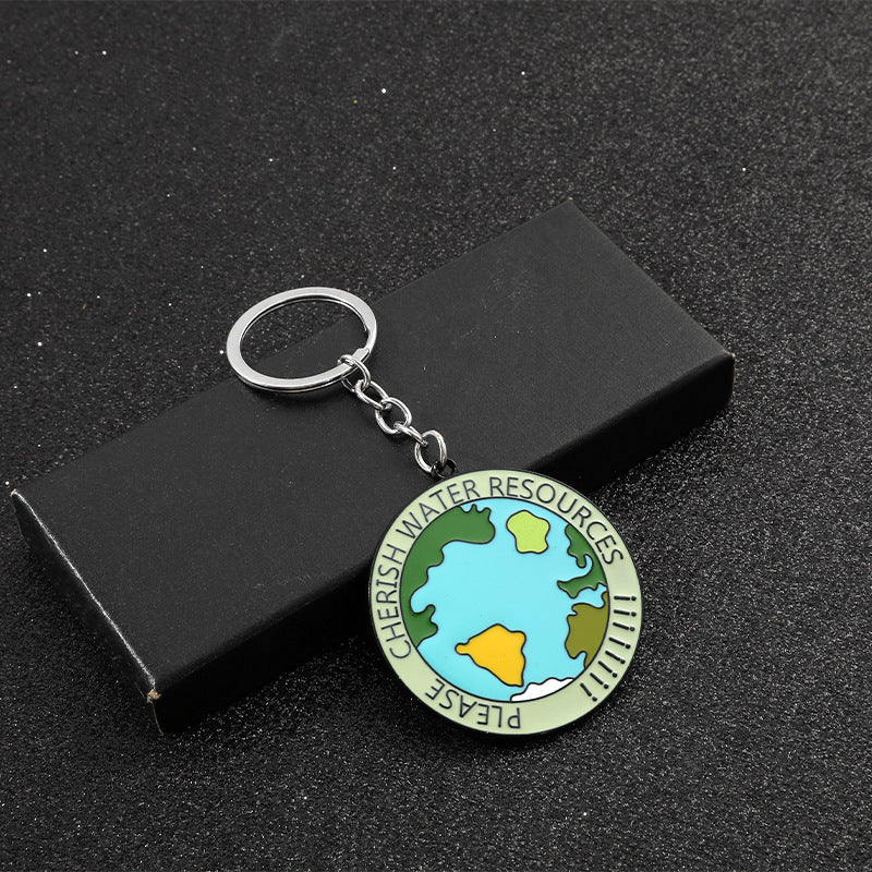 Wholesale Cartoon Earth Shape Zinc Alloy Children's Keychain