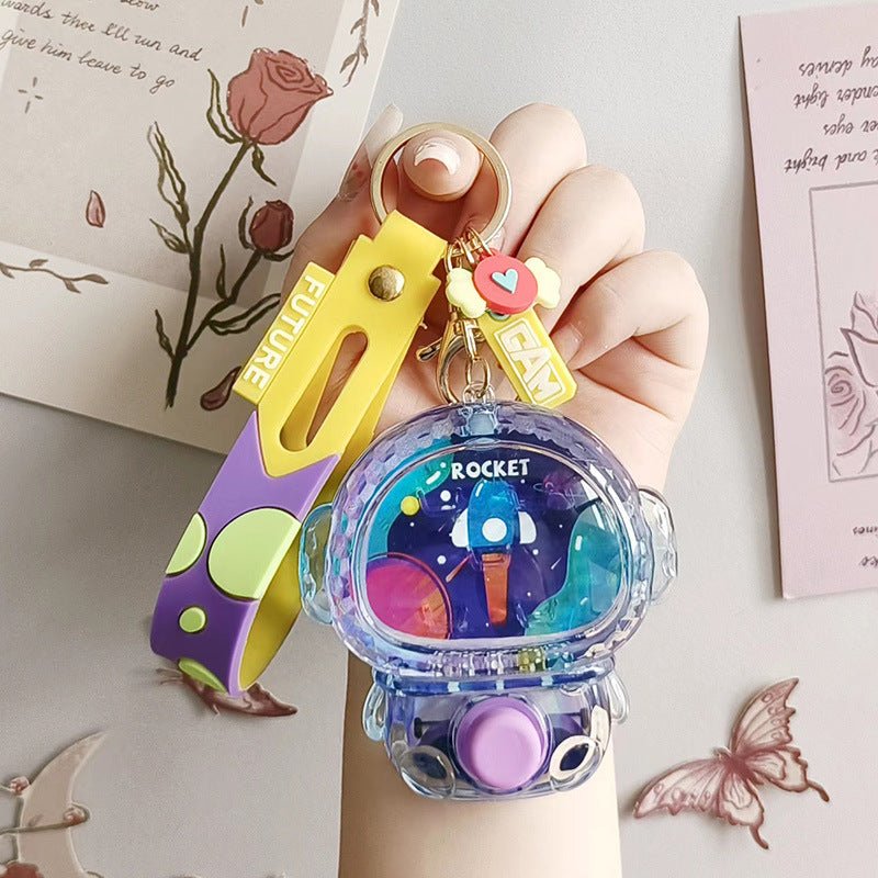 Wholesale Underwater Shooting Game Consoles, Oil Filled Cartoon Aliens, Acrylic Keychain