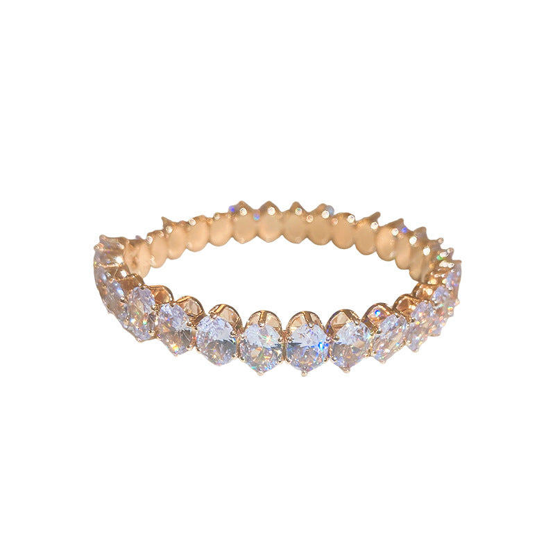 Wholesale Oval Zircon Necklace Clavicle Chain