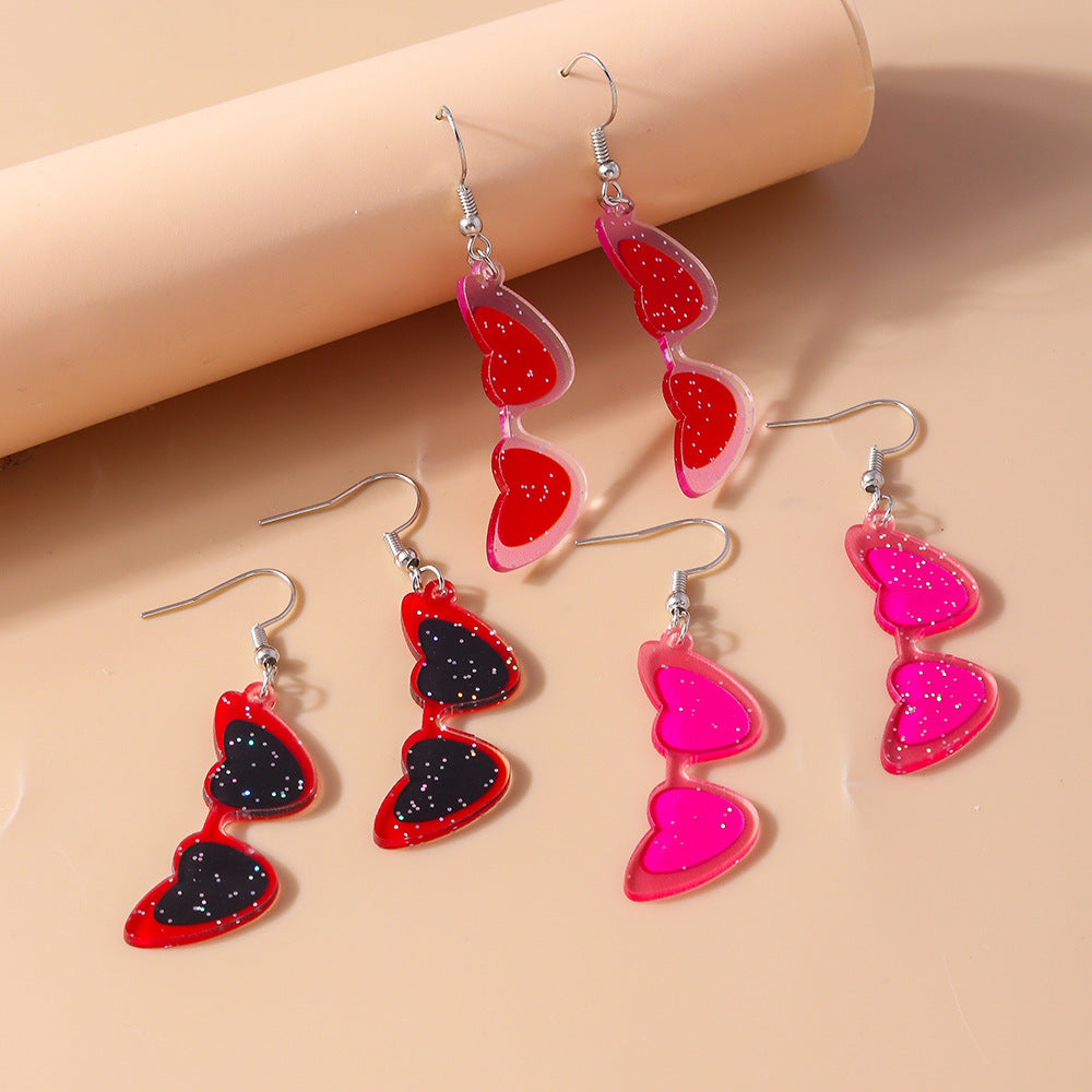 Wholesale Valentine's Day Love Sunglasses Earrings