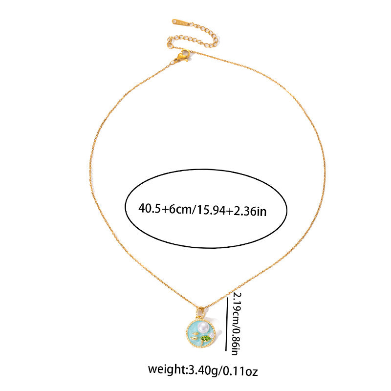 Wholesale Round pearl necklace clavicle chain versatile accessories