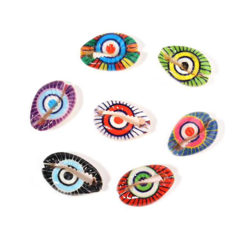 Al por mayor 20 piezas/paquete de caracol natural de concha pintada tortuga corta corta cuentas de concha