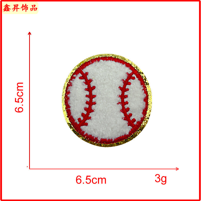 Wholesale 10pcs Baseball Softball Volleyball Blue Ball Football Towels Embroidered Patches FS