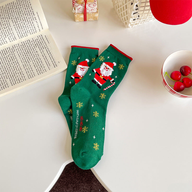 Wholesale Christmas Fall/Winter Snowman Creative Cartoon Medium Tube Socks