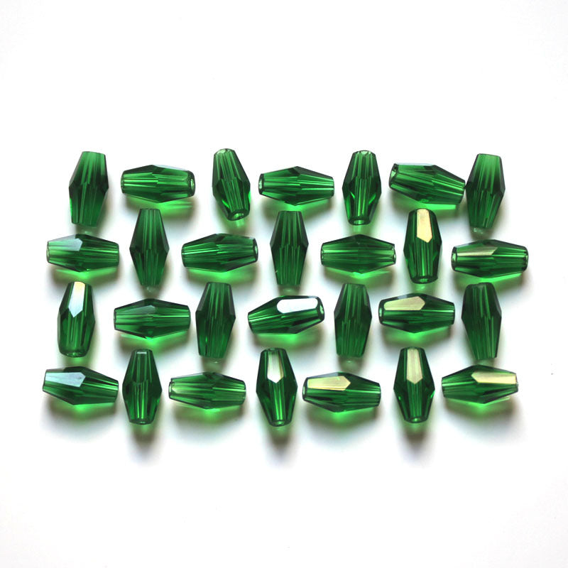 Wholesale 50pcs/pack Crystal Glass Loose Beads Mixed Color Long Rhombus Beads