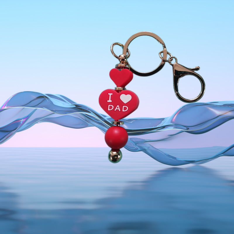 Llavero con cuentas de vaca de silicona al por mayor