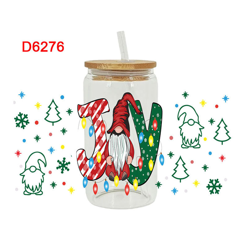 Wholesale Christmas Santa series 16oz Cup UV DTF Wraps