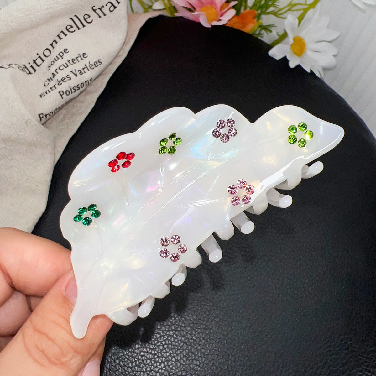 Wholesale Mermaid Ji Fancy Color Diamond Creative Simple Acetate Grip Clip
