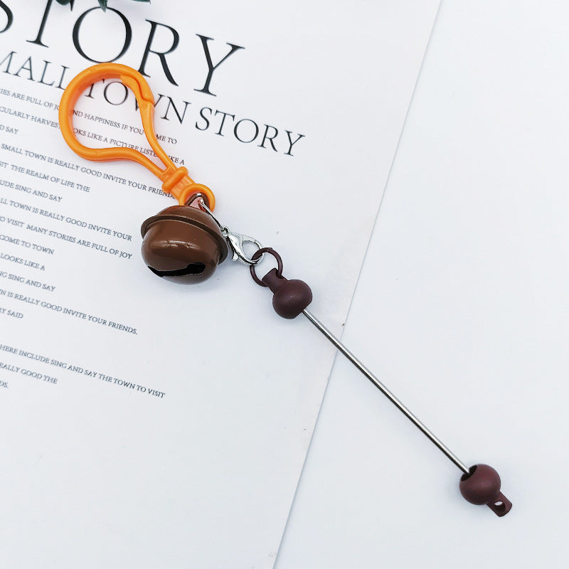 Wholesale DIY Cute Accessories Bell Handmade Bead Colored Keychains